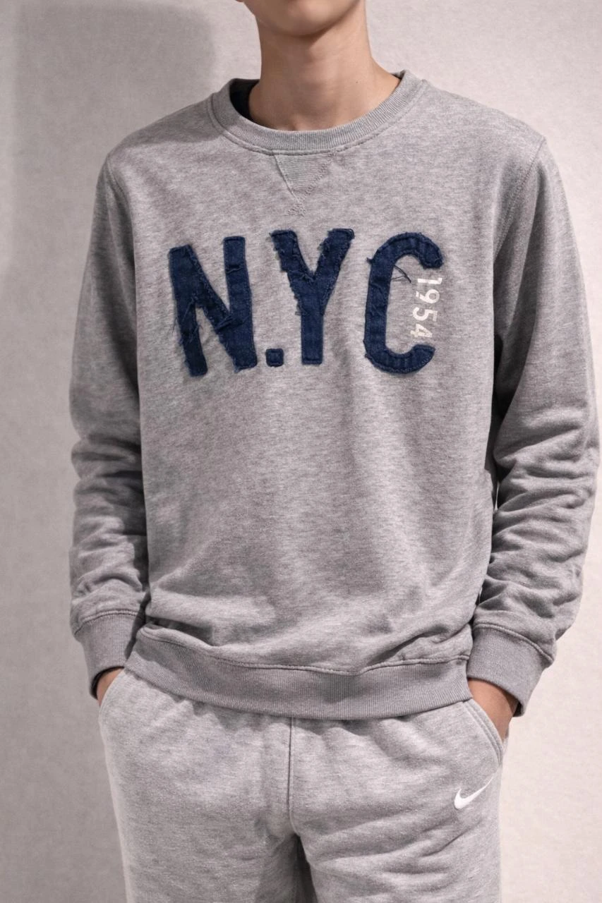 Sweat gris chiné H&M ado – Esprit NYC casual - 12/14ans